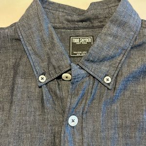 Todd Snyder lightweight Denim Short Sleeve Button Down
